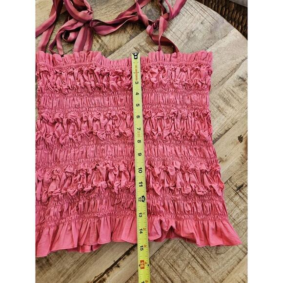 Ulla Johnson Ayan Smocked Top Women's Size 12 NWT Handmade Designer - Picture 13 of 14